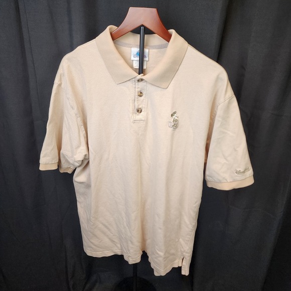 Walt Disney Other - Walt Disney World 3 Button Mens Shirt XL embroidered Mickey Mouse Beige
